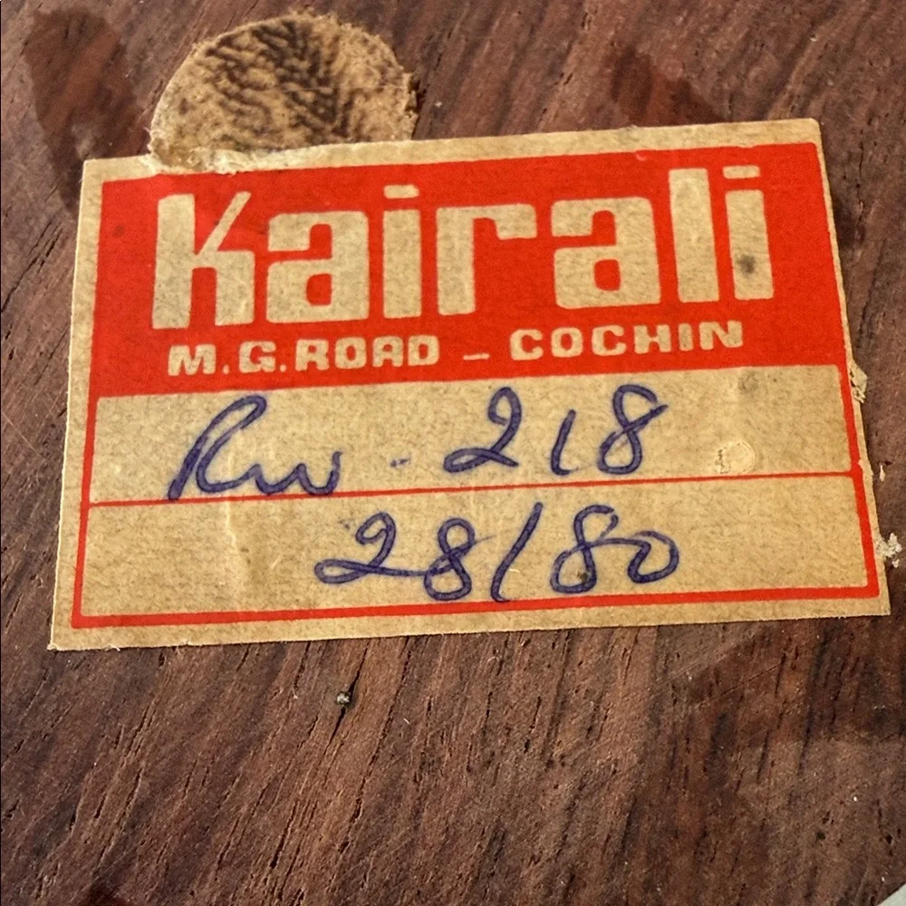 Vintage 4 Gold Metal and Wood Coasters